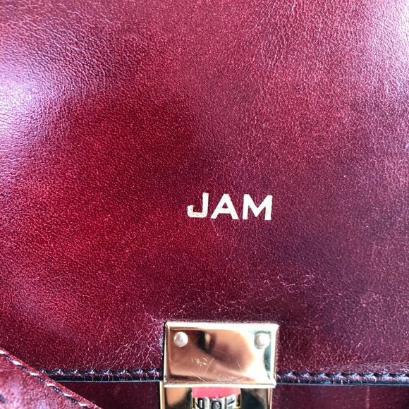 Vintage/Crafted in USA Yamani Genuine Leather Men's Purse/Briefcase Burgundy - Picture 9 of 16